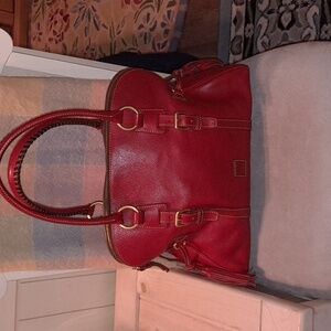 Dooney and Bourke Domed Satchel in Red Florentine leather ♥️